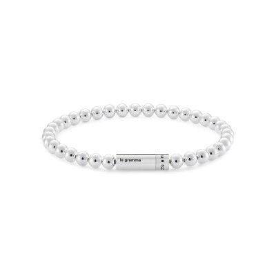 Bracelet le gramme Beads en argent poli, 25 grammes