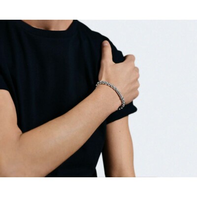 Bracelet le gramme Beads en argent poli, 47 grammes