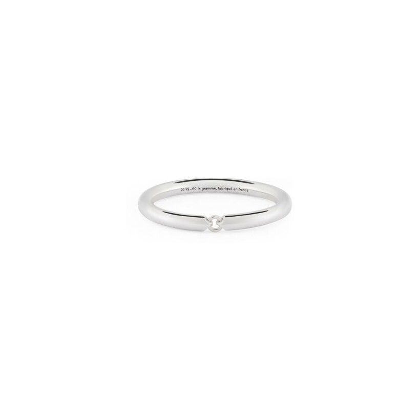 le gramme segment ring, polished silver, 3 grams