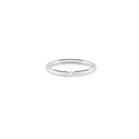 Bague le gramme Segment en argent poli , 3 grammes