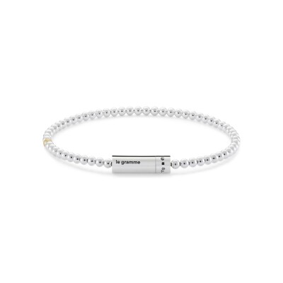 Bracelet le gramme Beads en argent poli et or jaune brossé, 11 grammes