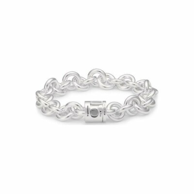 le gramme chain bracelet, polished silver, 65 grams