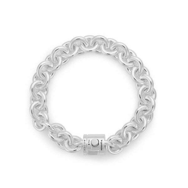 le gramme chain bracelet, polished silver, 65 grams