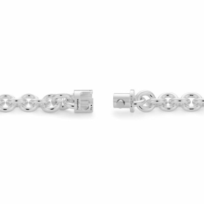 le gramme chain bracelet, polished silver, 65 grams