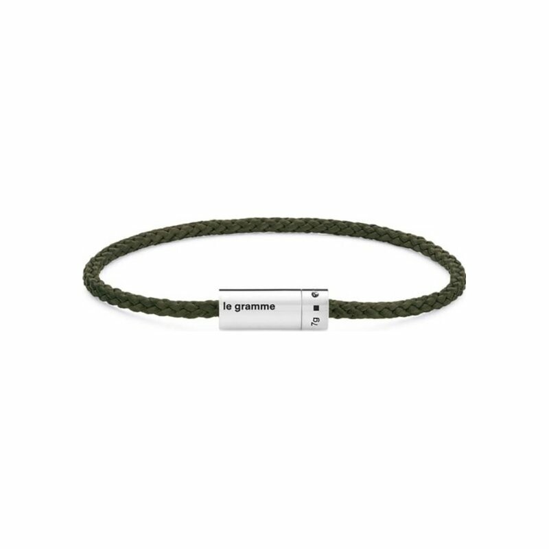 le gramme Nato cable bracelet, polished silver, 7 grams