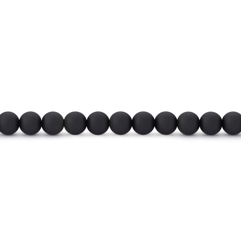 Bracelet le gramme Beads en céramique noire brossée, 28g
