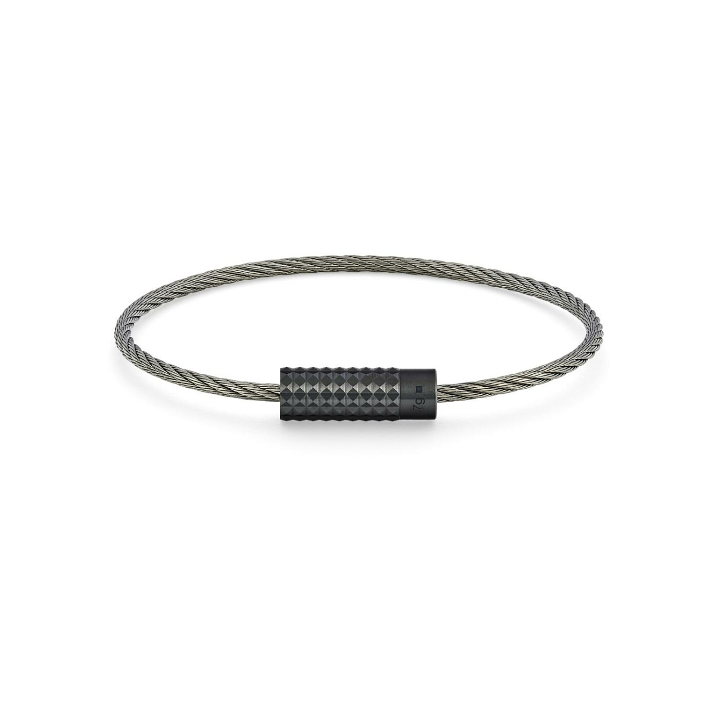 Bracelet le gramme Câble en céramique noire, 7 grammes