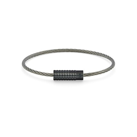 Bracelet le  gramme Câble en céramique noire, 7 grammes