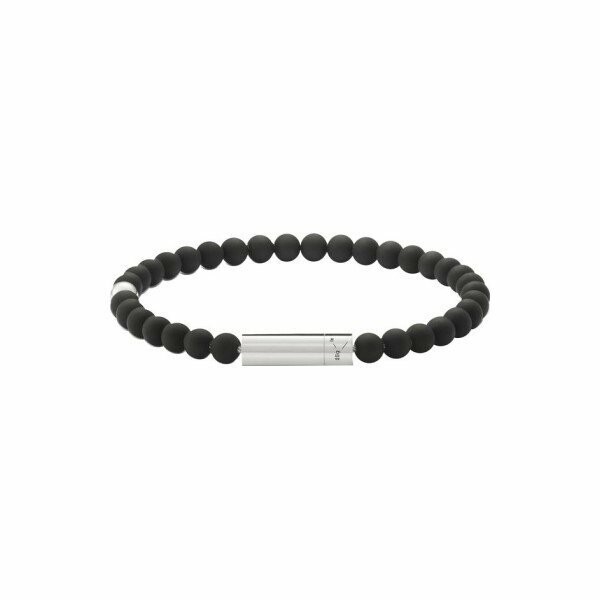 le gramme beads bracelet, polished silver, 25 grams and a silver bead