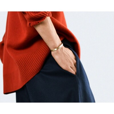 Bracelet le gramme Ruban en or jaune brossé, 21 grammes
