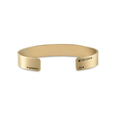 Bracelet le gramme Ruban en or jaune brossé, 33 grammes