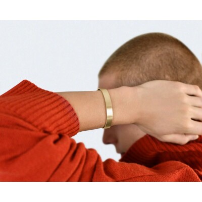 Bracelet le gramme Ruban en or jaune brossé, 33 grammes