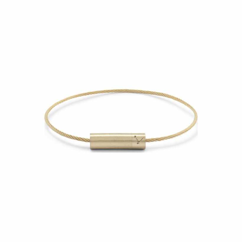 le gramme cable bracelet, brushed yellow gold, 7 grams