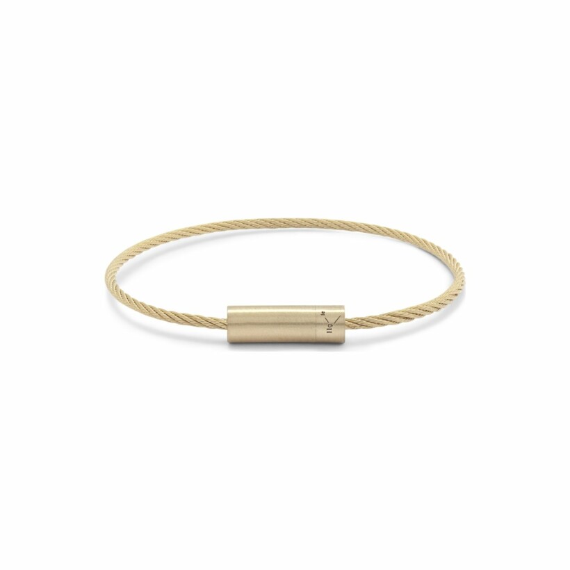le gramme cable bracelet, brushed yellow gold, 11 grams