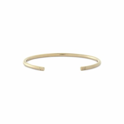 le gramme ribbon bangle bracelet, brushed yellow gold, 17 grams