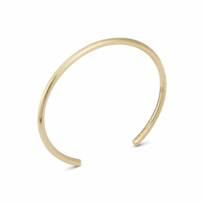 le gramme ribbon bangle bracelet, brushed yellow gold, 17 grams