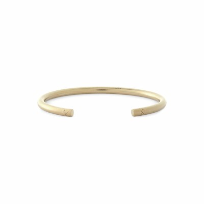 le gramme ribbon bangle bracelet, brushed yellow gold, 29 grams