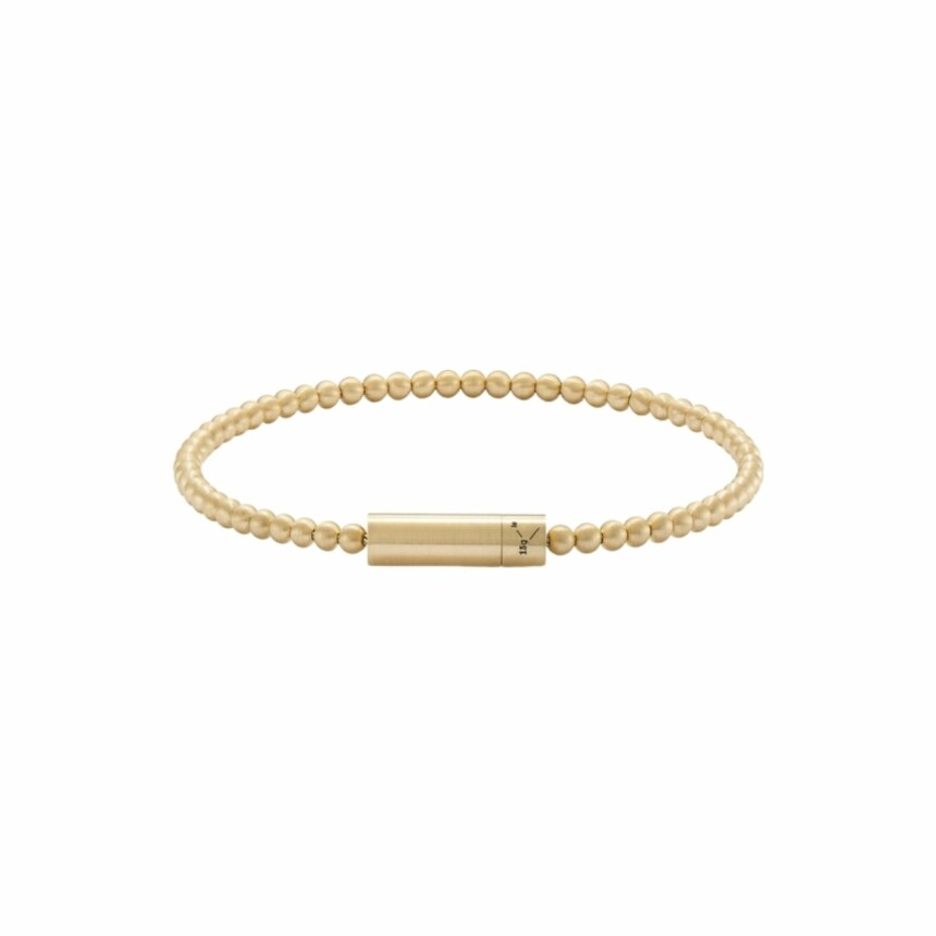 le gramme beads bracelet, brushed yellow gold, 15 grams