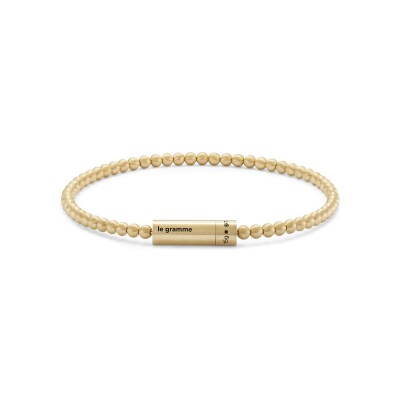 le gramme beads bracelet, brushed yellow gold, 15 grams
