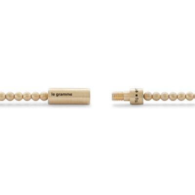 le gramme beads bracelet, brushed yellow gold, 15 grams
