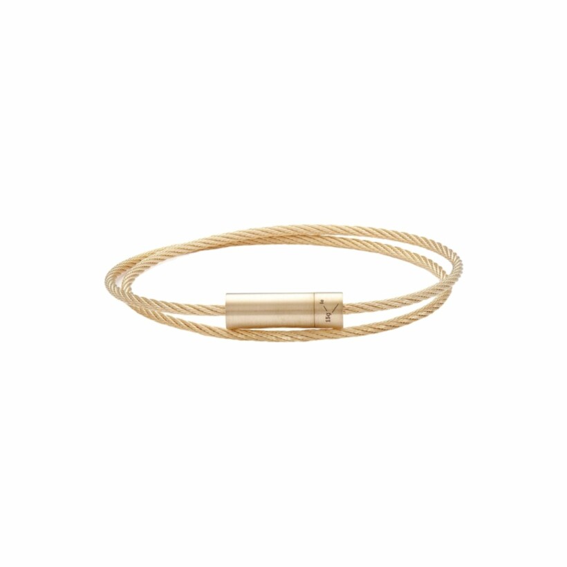 le gramme cable bracelet, brushed yellow gold, 15 grams