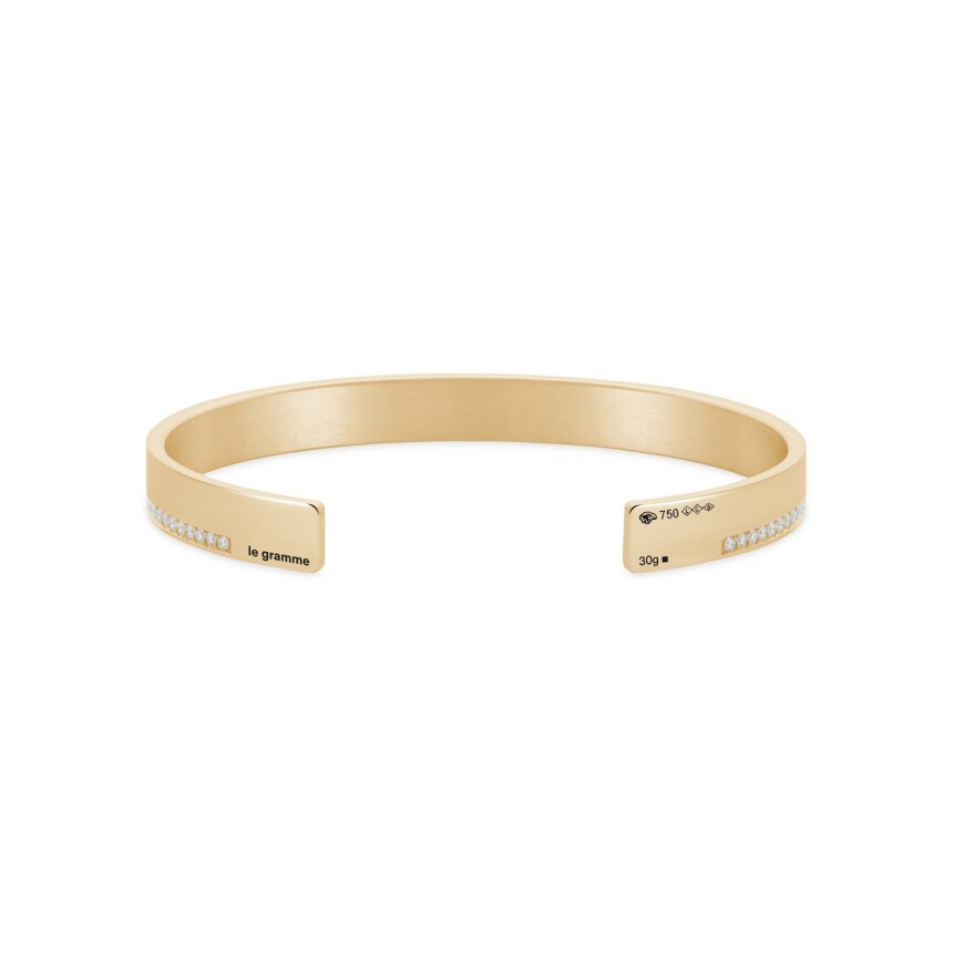 le gramme ribbon bracelet 1-row, polished yellow gold, 30 grams