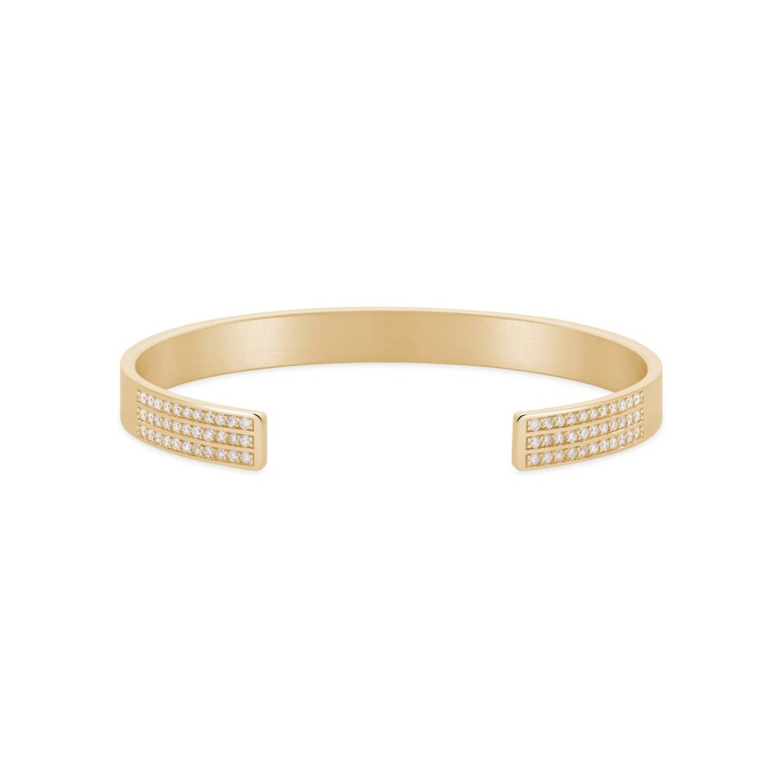 le gramme ribbon bracelet 3-row, polished yellow gold, 30 grams