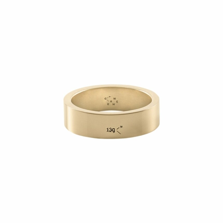 le gramme ribbon ring, brushed yellow gold, 13 grams
