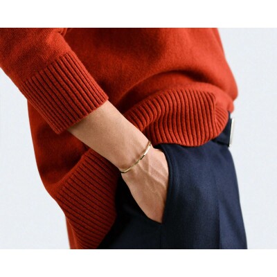 Bracelet le gramme Ruban en or jaune poli, 7 grammes