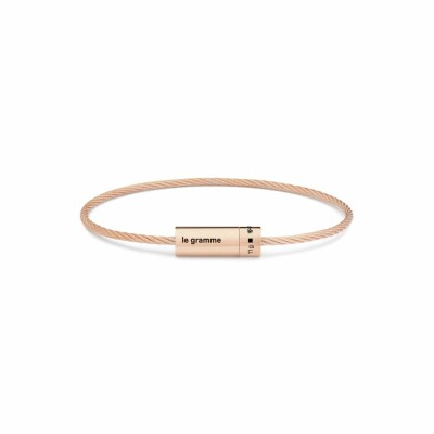 le gramme cable bracelet polished red gold, 11 grams