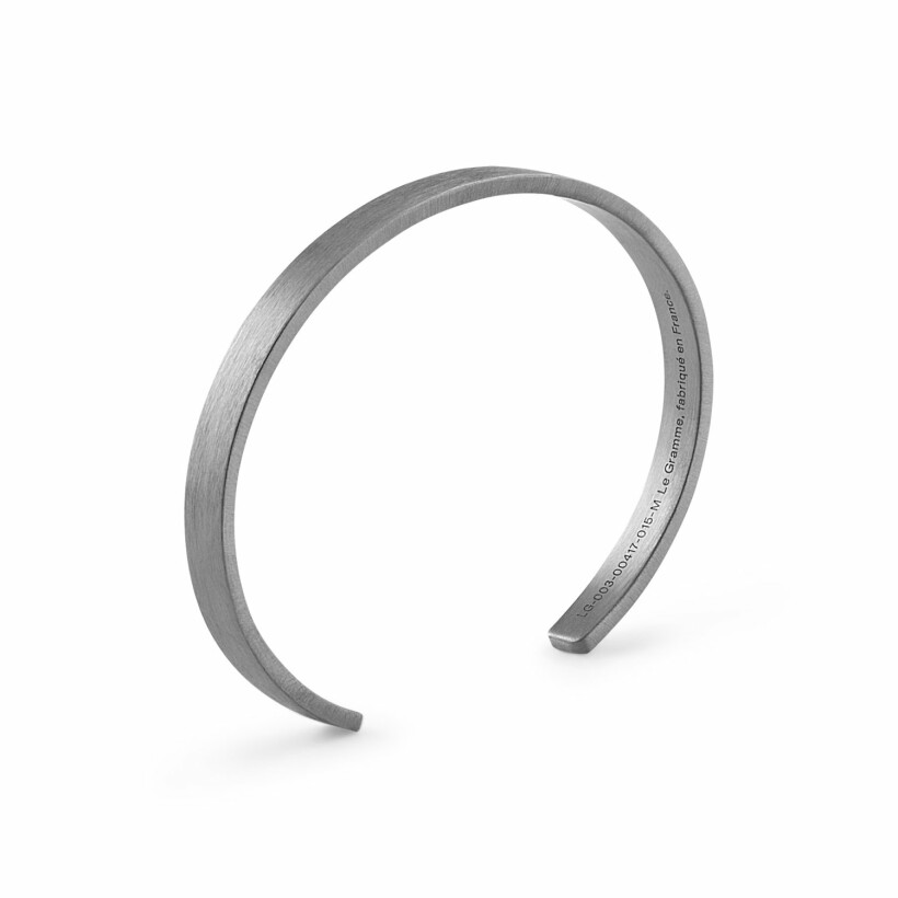 le gramme ribbon bracelet, brushed silver and PVD, 15 grams