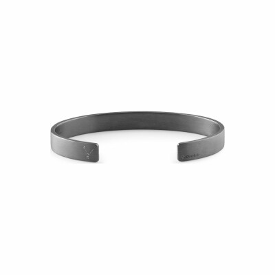 Bracelet le gramme Ruban en argent brossé et PVD, 21 grammes