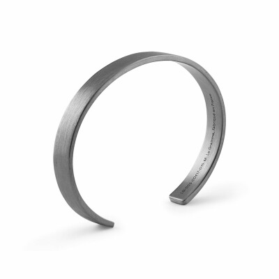 Bracelet le gramme Ruban en argent brossé et PVD, 21 grammes