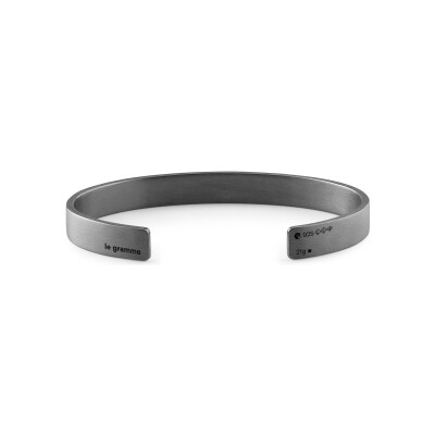 Bracelet le gramme Ruban en argent brossé et PVD, 21 grammes