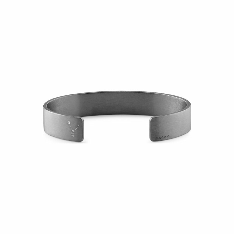 le gramme ribbon bracelet, brushed silver and PVD, 33 grams