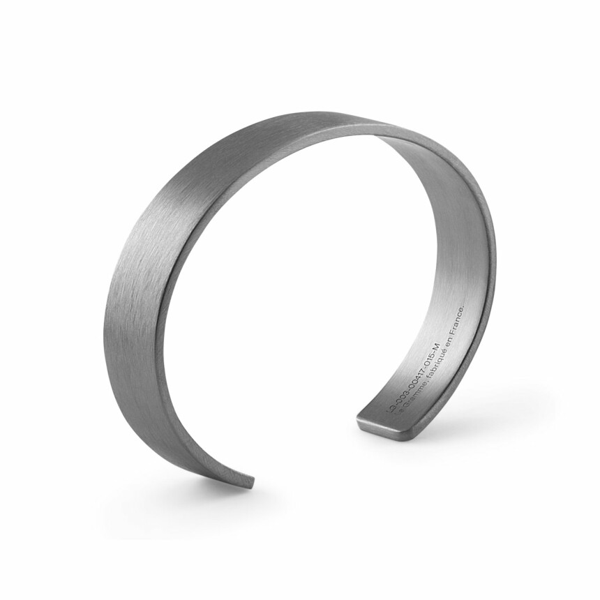 le gramme ribbon bracelet, brushed silver and PVD, 33 grams