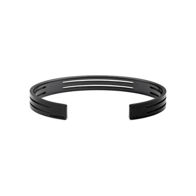 Bracelet jonc le gramme Ruban en titane noir, 8 grammes