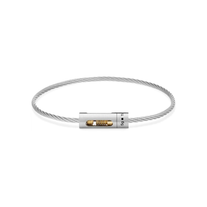 le gramme cable bracelet, silver, 5 grams