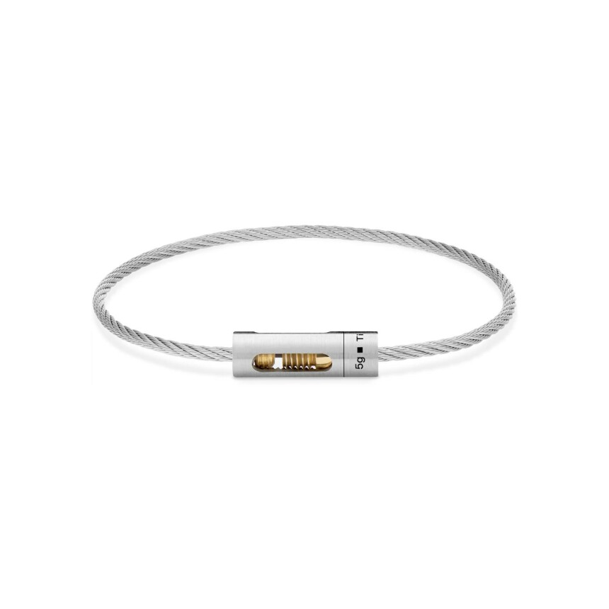 le gramme cable bracelet, silver, 5 grams