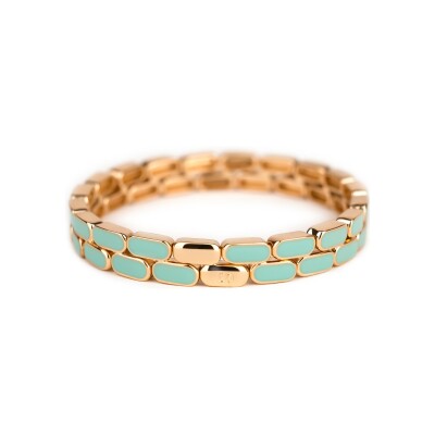 Bracelet Simone à Bordeaux Linéa Opaline en métal doré émaillé