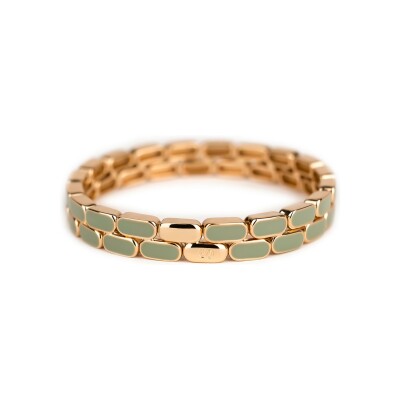 Bracelet Simone à Bordeaux Linéa Sauge en métal doré émaillé