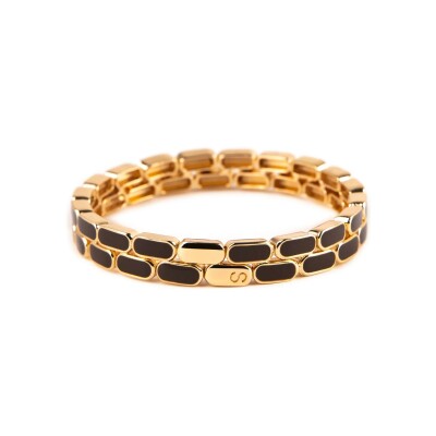 Bracelet Simone à Bordeaux Linéa Poulain en métal doré émaillé