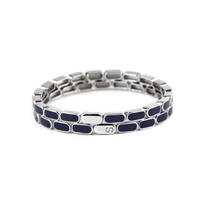 Bracelet Simone à Bordeaux Linéa Silver Encre en métal émaillé
