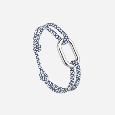 Bracelet sur cordon Le Vent à la Française Maillon en plaqué argent, 22mm