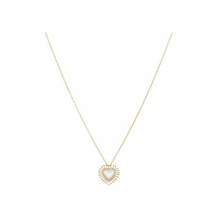 Atelier Nawbar All Hearts on Me pendant, yellow gold, mother of pearl and diamonds