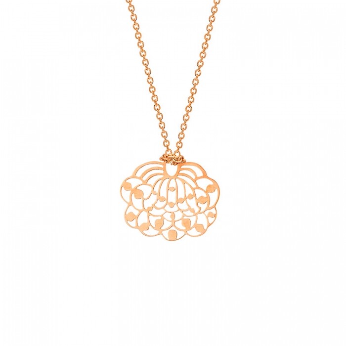 GINETTE NY Mini Lotus necklace, rose gold