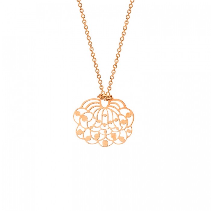 Collier GINETTE NY Mini Lotus en or rose