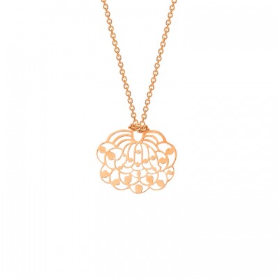 Collier GINETTE NY Mini Lotus en or rose