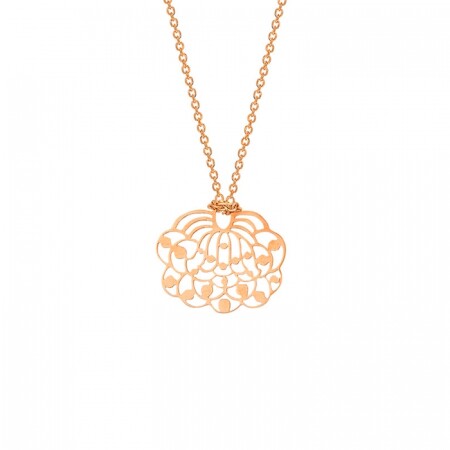 Collier GINETTE NY Mini Lotus en or rose