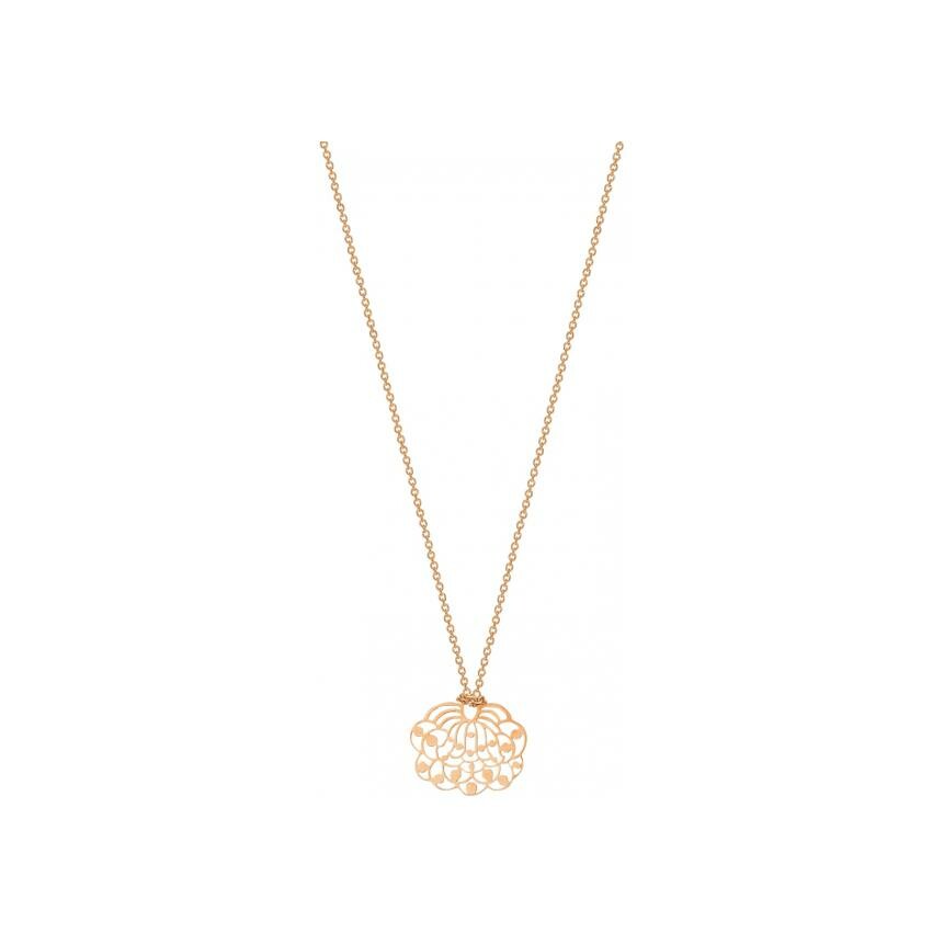 Collier GINETTE NY Mini Lotus en or rose